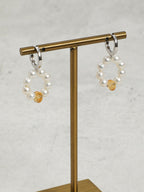 DAWN GLARE Citrine & Pearl Earrings — SITU mineral jewelry detail