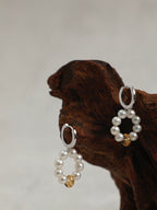 DAWN GLARE · Citrine & Pearl Earrings