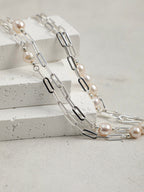 SILVER TIDAL Sterling Silver Long Necklace — SITU mineral jewelry detail