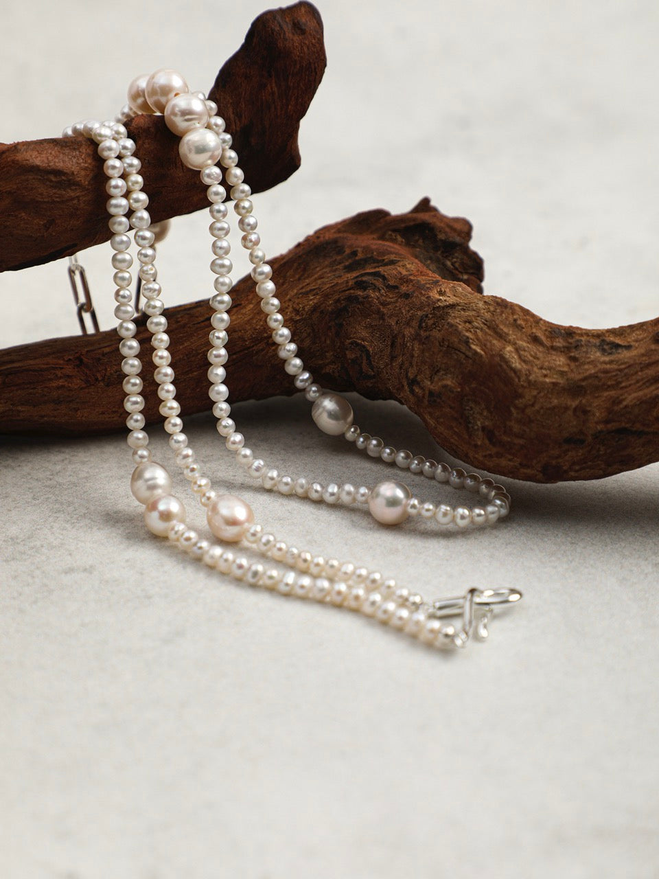 SILVER THREAD Sterling Silver Long Necklace — SITU mineral jewelry detail