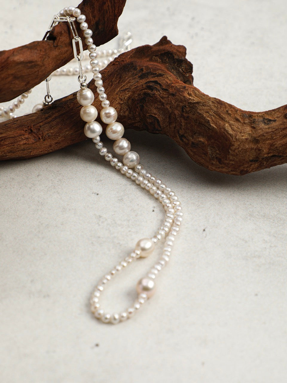 SILVER THREAD Sterling Silver Long Necklace — SITU mineral jewelry detail