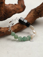VERDANT CORE Onyx & Aventurine Bracelet — SITU mineral jewelry detail