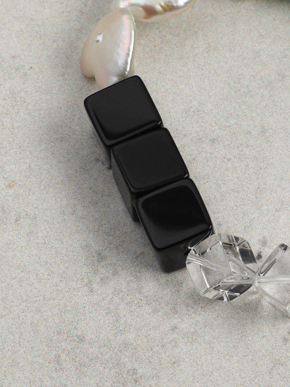 VERDANT CORE Onyx & Aventurine Bracelet — SITU mineral jewelry detail