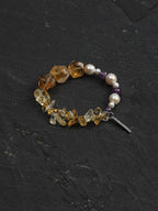 GOLDEN AMARANTH Citrine & Amethyst Bracelet — SITU mineral jewelry detail