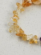 GOLDEN AMARANTH Citrine & Amethyst Bracelet — SITU mineral jewelry detail