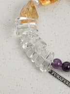 VIOLET GLOW Citrine & Amethyst Bracelet — SITU mineral jewelry detail