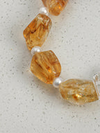 VIOLET GLOW Citrine & Amethyst Bracelet — SITU mineral jewelry detail