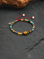 TIGER VINE Malachite & Tiger's Eye Bracelet — SITU mineral jewelry detail