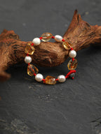 AMBER TETHER Citrine & Pearl Bracelet — SITU mineral jewelry detail