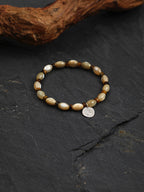 SHELL CORE Trochus Shell & Tiger's Eye Bracelet — SITU mineral jewelry detail