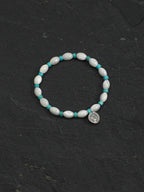 PALE TIDEMARK Shell & Turquoise Bracelet — SITU mineral jewelry detail