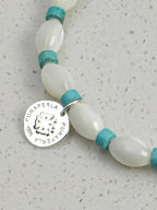 PALE TIDEMARK Shell & Turquoise Bracelet — SITU mineral jewelry detail