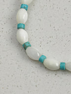 PALE TIDEMARK · Shell & Turquoise Bracelet