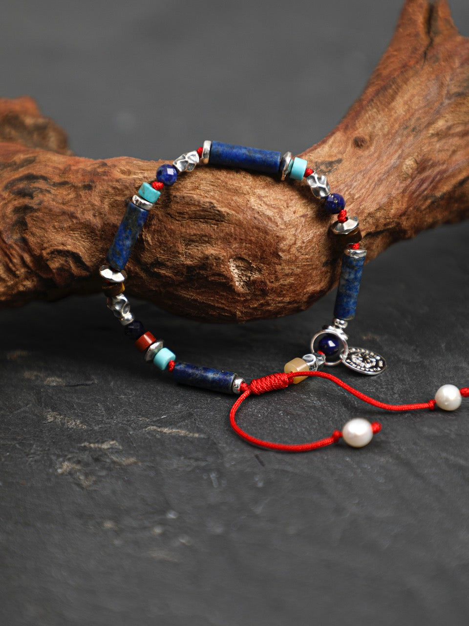 AZURE TIDE Lapis & Raw Mineral Bracelet — SITU mineral jewelry detail