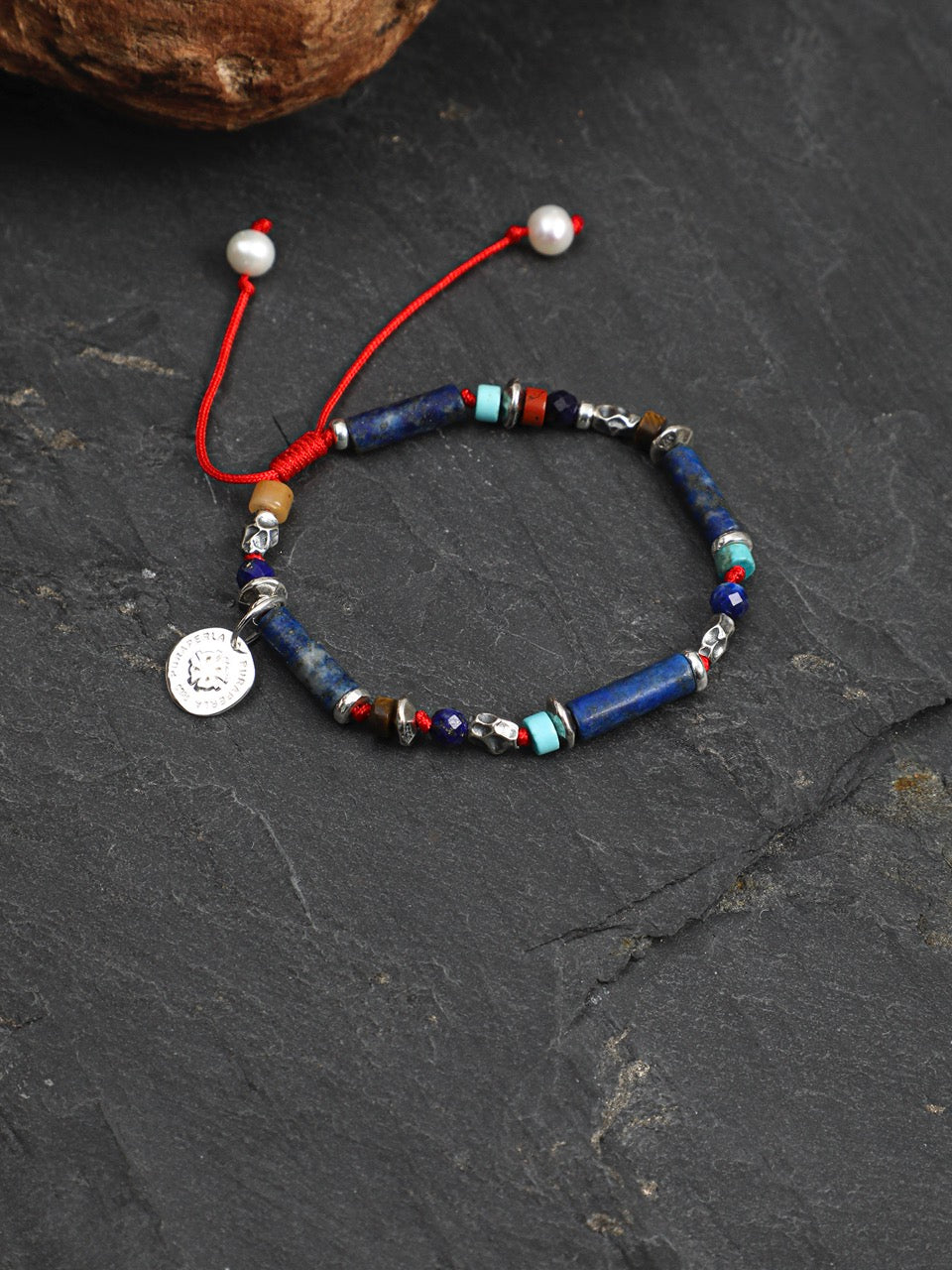 AZURE TIDE Lapis & Raw Mineral Bracelet — SITU mineral jewelry detail