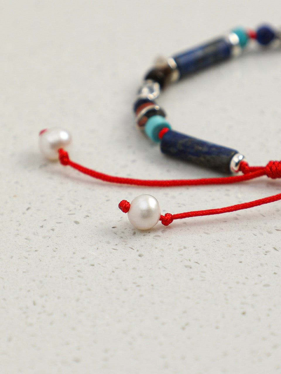 AZURE TIDE Lapis & Raw Mineral Bracelet — SITU mineral jewelry detail