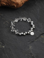 GLAZED PRISM Rhombus Crystal & Shell Bracelet — SITU mineral jewelry detail