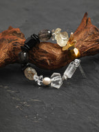 ONYX ROCK Black Onyx & Rutilated Quartz Bracelet — SITU mineral jewelry detail