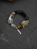 ONYX ROCK Black Onyx & Rutilated Quartz Bracelet — SITU mineral jewelry detail