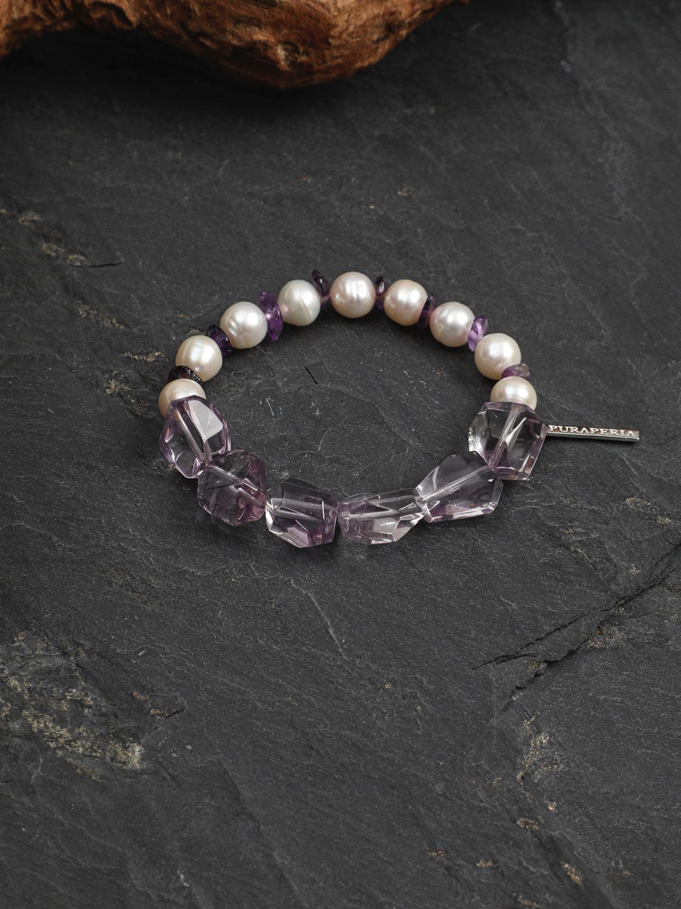 VIOLET DRIFT Amethyst Bracelet — SITU mineral jewelry detail