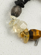 ONYX ROCK · Black Onyx & Rutilated Quartz Bracelet