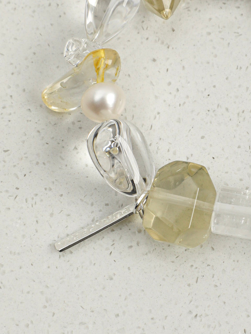 AMBER FLUX Citrine & Quartz Bracelet — SITU mineral jewelry detail