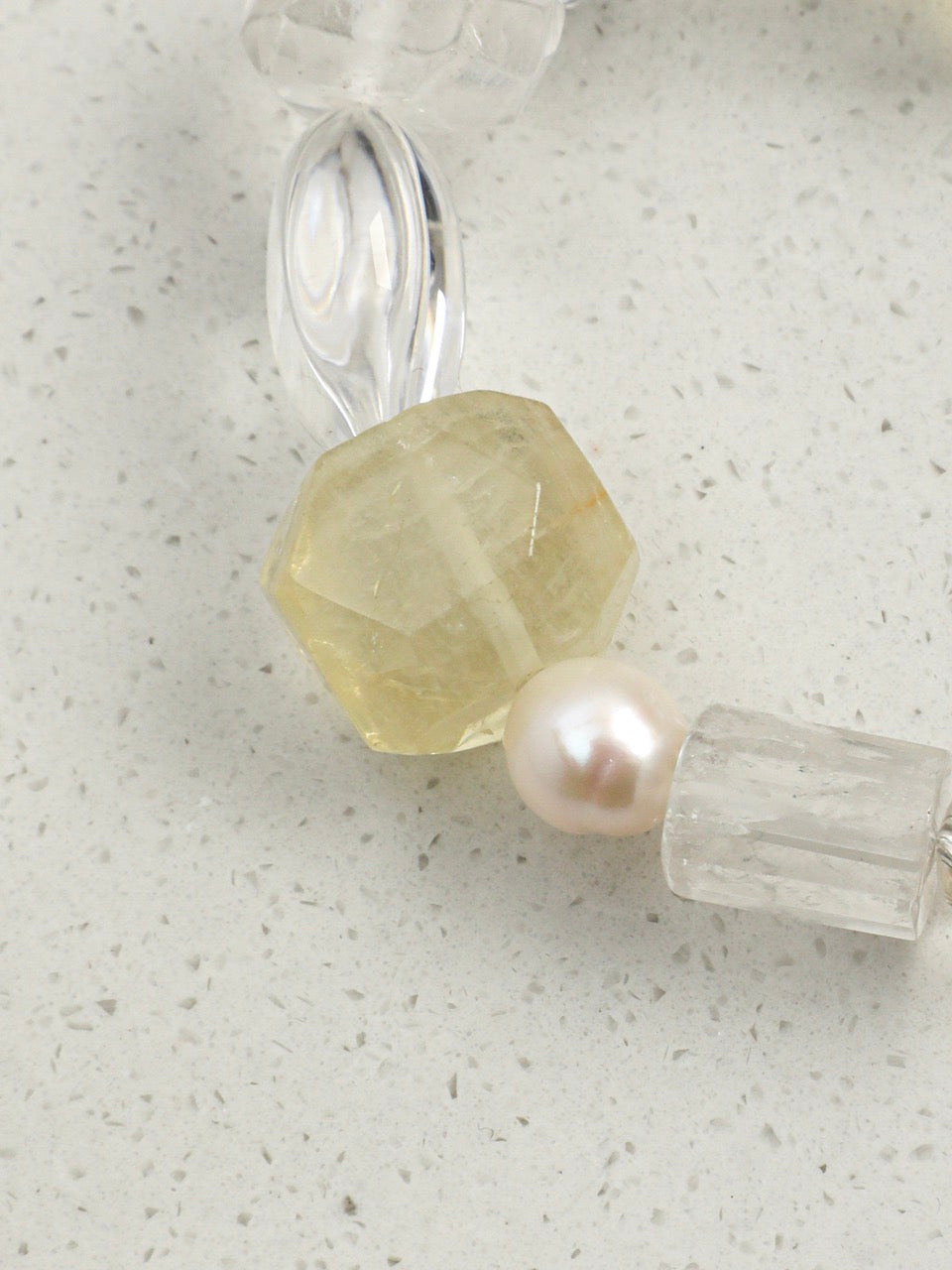 AMBER FLUX Citrine & Quartz Bracelet — SITU mineral jewelry detail