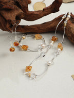 AMBER VINE Citrine & Quartz Necklace — SITU mineral jewelry detail