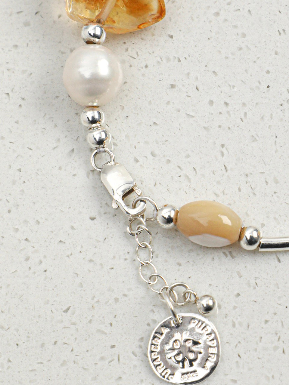 AMBER EDGE Citrine & Quartz Bracelet — SITU mineral jewelry detail
