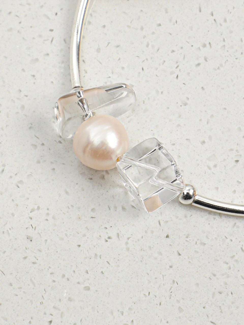 AMBER EDGE Citrine & Quartz Bracelet — SITU mineral jewelry detail