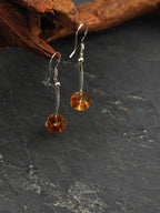 AMBER ARC Faceted Citrine Earrings — SITU mineral jewelry detail