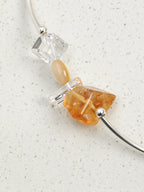 AMBER VINE Citrine & Quartz Necklace — SITU mineral jewelry detail