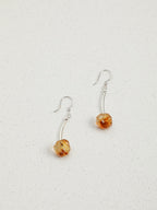 AMBER ARC Faceted Citrine Earrings — SITU mineral jewelry detail