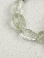 GHOST VINE Green Quartz & Grey Pearl Bracelet — SITU mineral jewelry detail