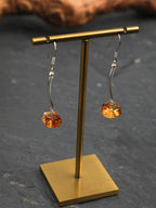AMBER ARC Faceted Citrine Earrings — SITU mineral jewelry detail