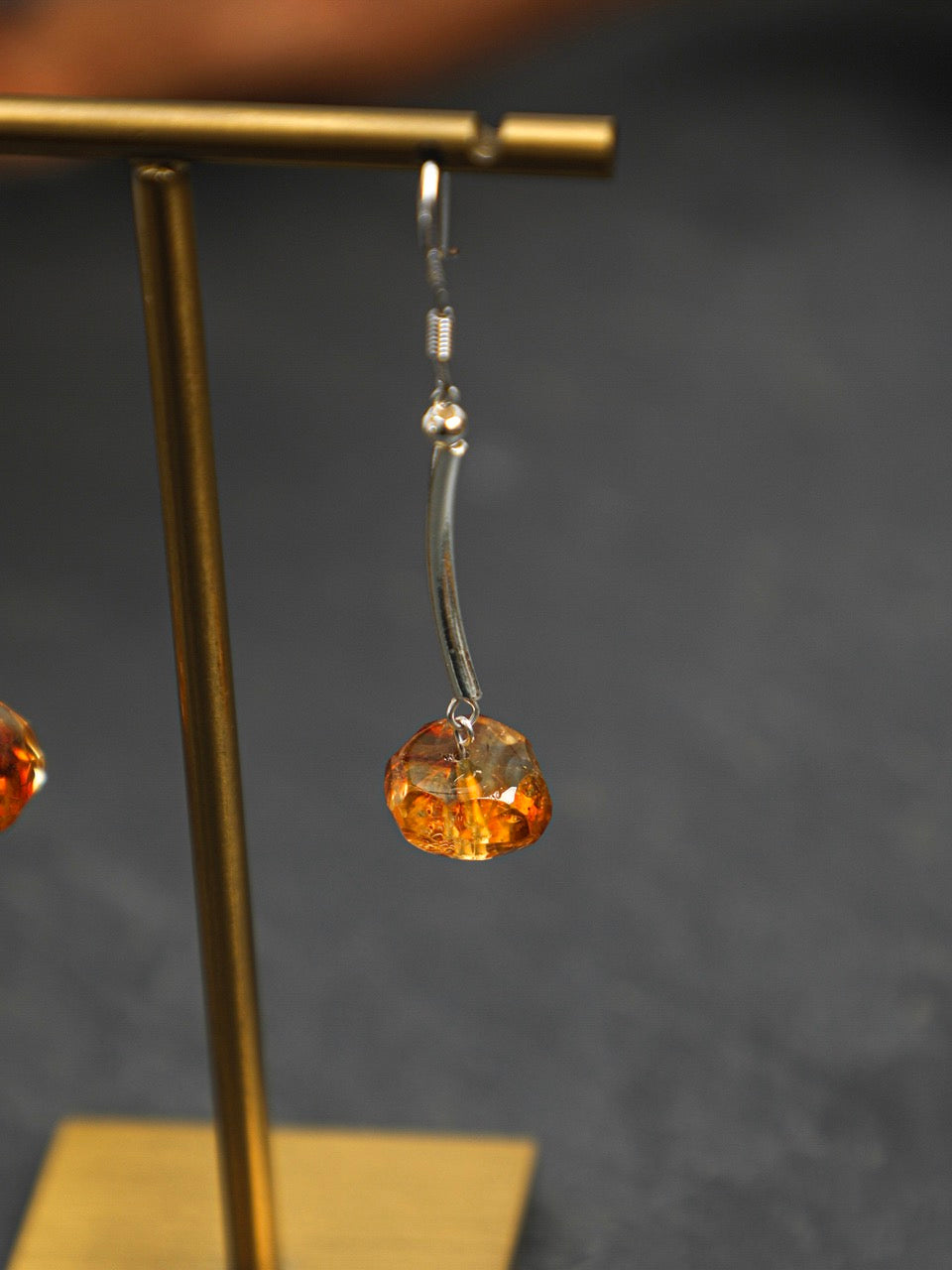AMBER ARC · Faceted Citrine Earrings