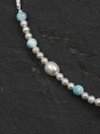 CYAN RIVER Larimar & Crystal Necklace — SITU mineral jewelry detail