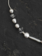 STARK INK Clear Quartz & Tourmaline Necklace — SITU mineral jewelry detail
