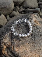 FROST MATRIX Pearl & Clear Quartz Bracelet — SITU mineral jewelry detail