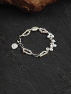 SURF STACK Baroque Pearl & Clear Quartz Bracelet — SITU mineral jewelry detail