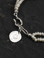SURF STACK Baroque Pearl & Clear Quartz Bracelet — SITU mineral jewelry detail
