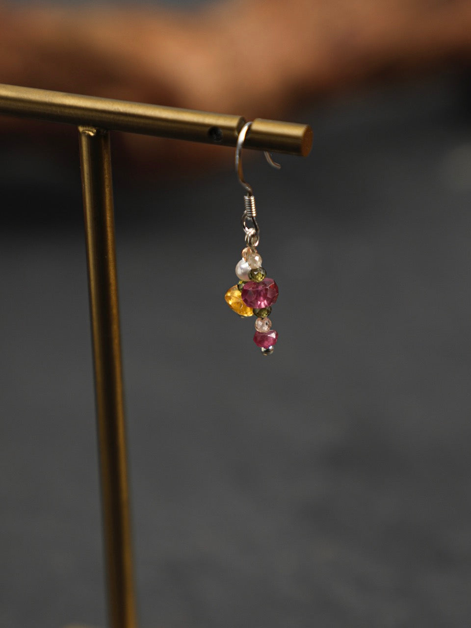 IRIS VINE Mixed Gemstone Earrings — SITU mineral jewelry detail