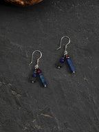 LAZULI VINE Lapis & Mixed Gemstone Earrings — SITU mineral jewelry detail