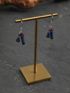 LAZULI VINE Lapis & Mixed Gemstone Earrings — SITU mineral jewelry detail