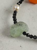 EMERALD & OBSIDIAN GLOW Multi-Stone Bracelet — SITU mineral jewelry detail