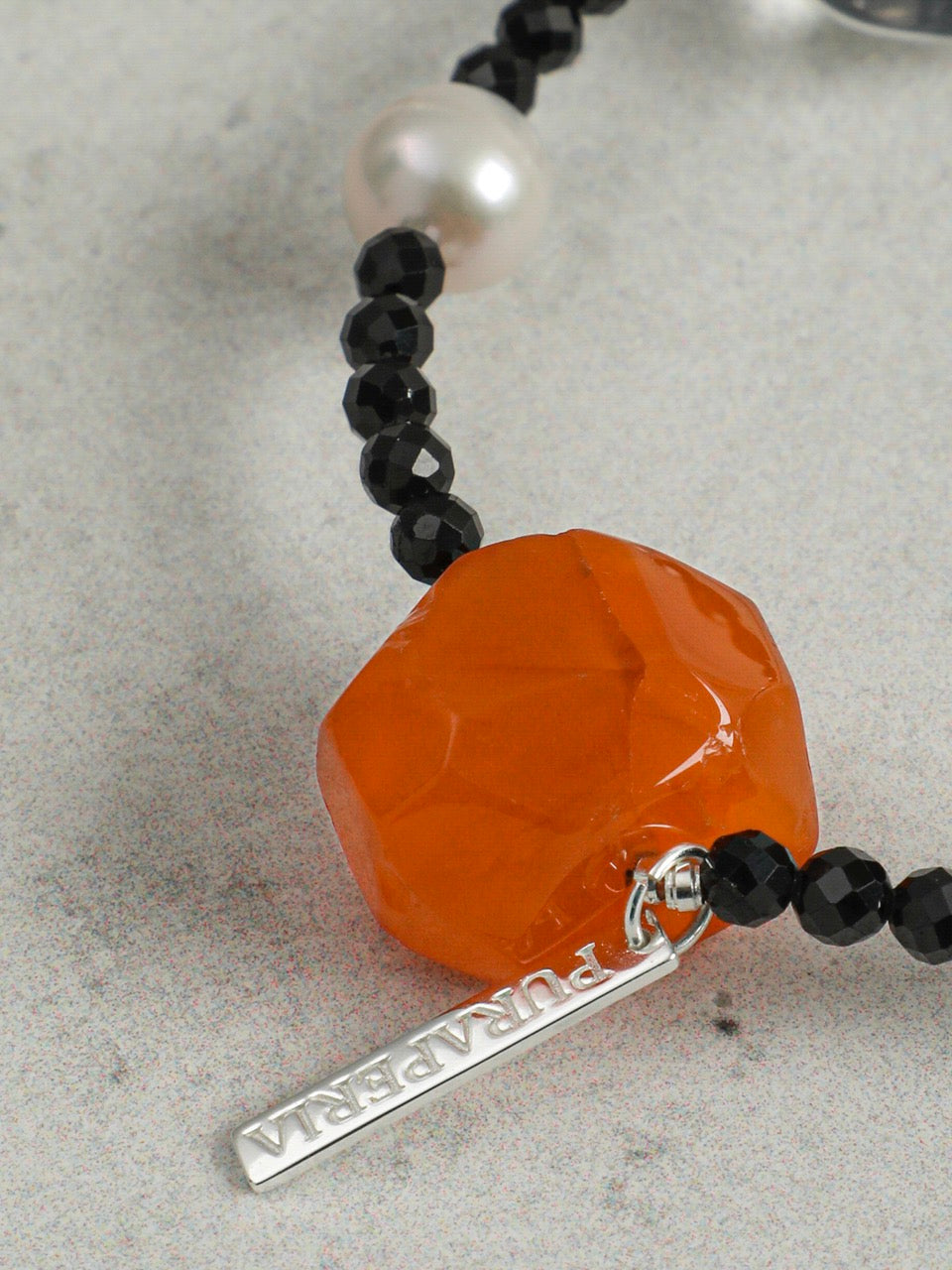 EMERALD & OBSIDIAN GLOW Multi-Stone Bracelet — SITU mineral jewelry detail