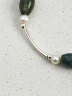 MOSS ROCK · Moss Agate & Pearl Bracelet