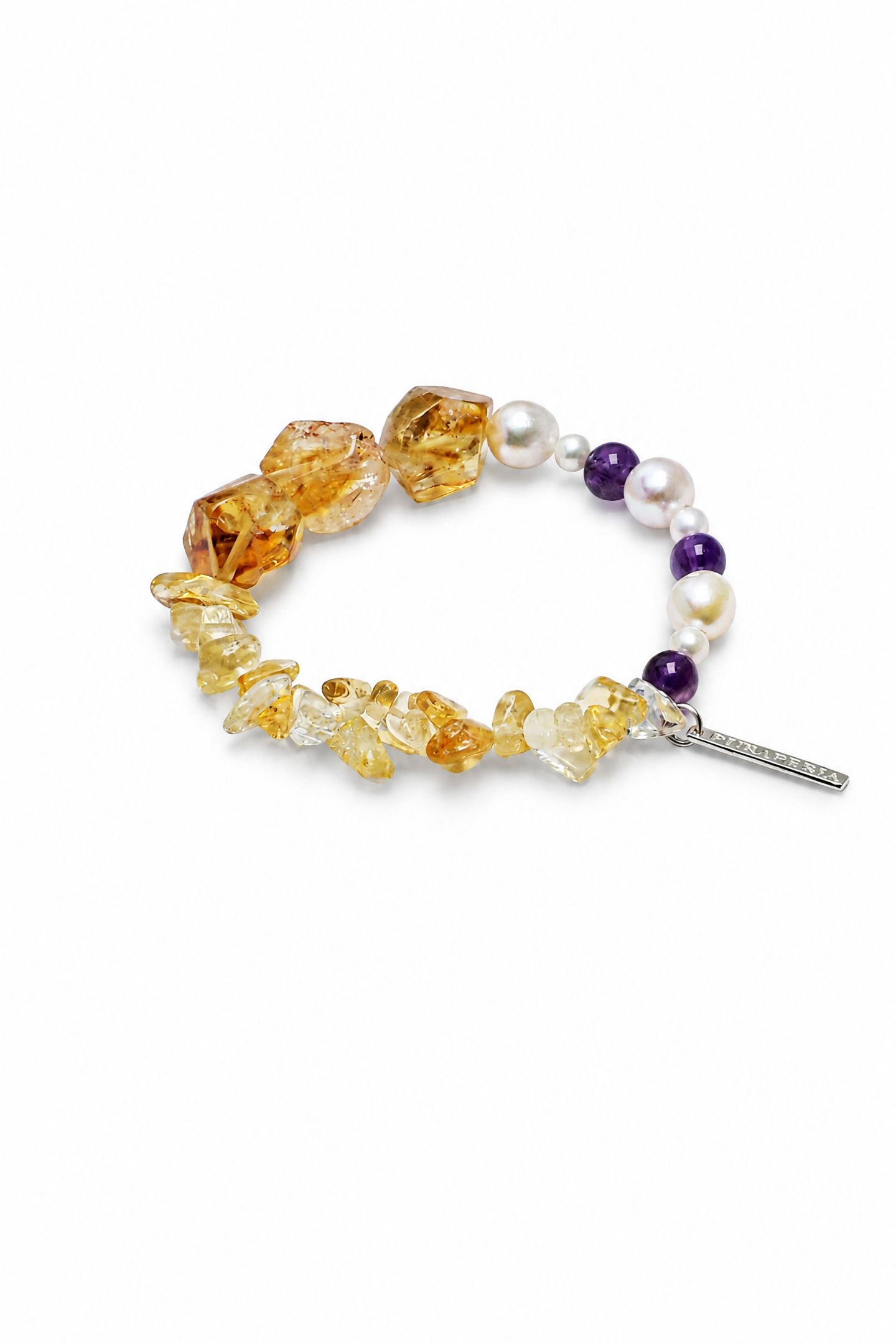 GOLDEN AMARANTH Citrine & Amethyst Bracelet by SITU — natural stone sterling silver jewelry