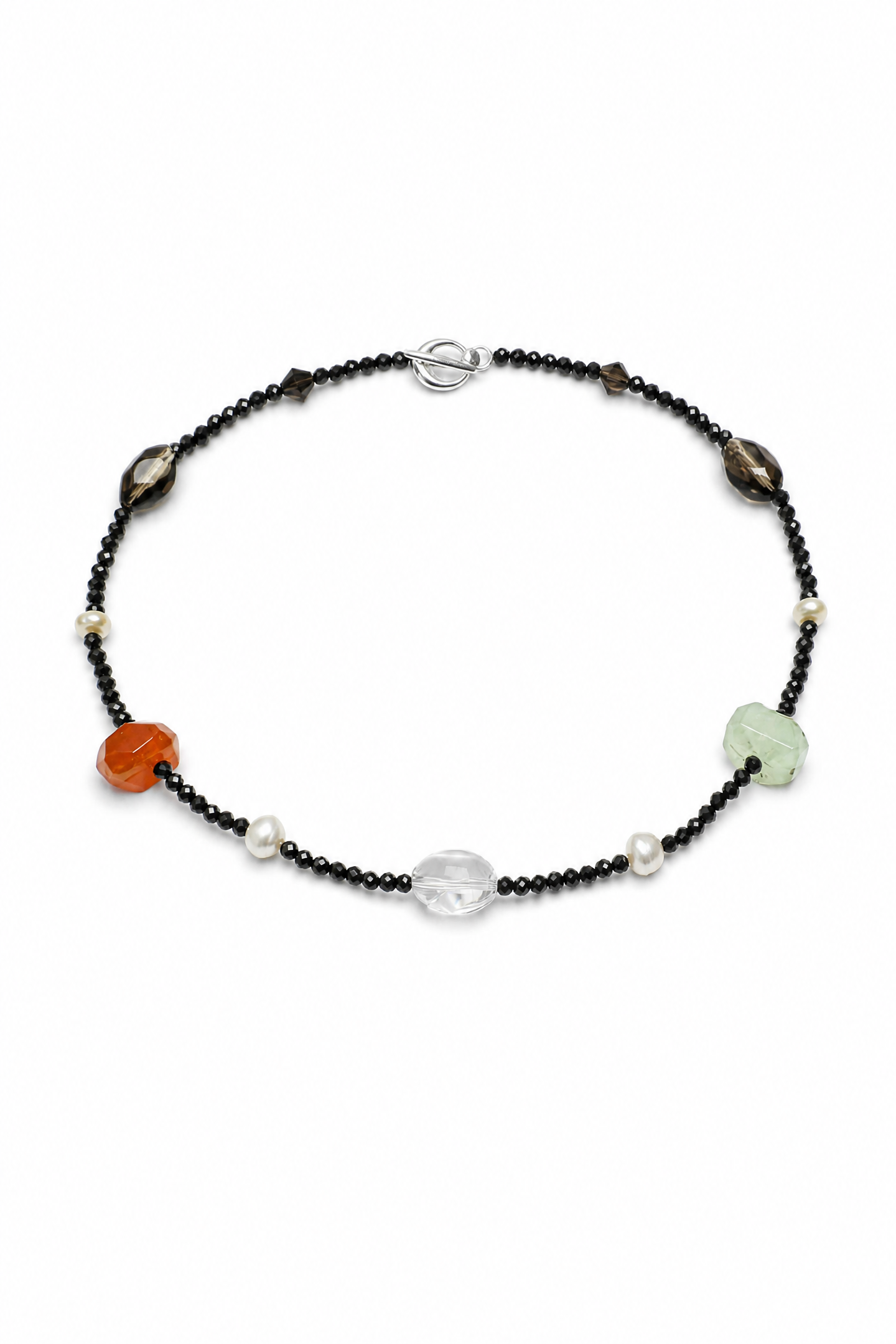 NOCTURNE TRACE Agate & Tourmaline Necklace by SITU — natural stone sterling silver jewelry