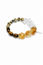 AMBER CORE Citrine & Tiger's Eye Bracelet by SITU — natural stone sterling silver jewelry
